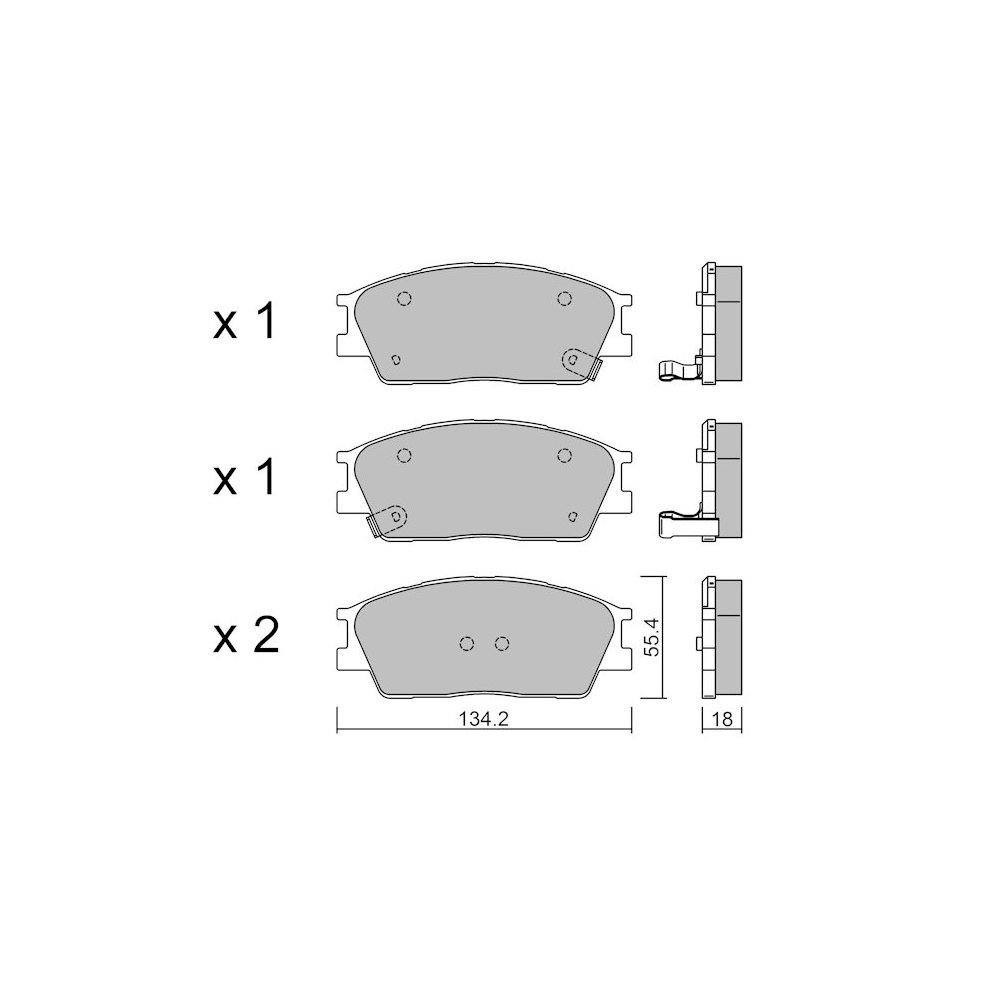 Bremsbeläge GT2i Club Avant für KIA Soul III (SK3) 2.0 4xe Plug/in Hybrid 376cv 2019-01-01- - GT-PC13740 - 3666618583099