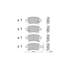 GT2i Club Rear brake pads for JEEP Wrangler IV (JL) 2.0 4xe Plug-in Hybrid (JL74) 381cv 2017-11-01-