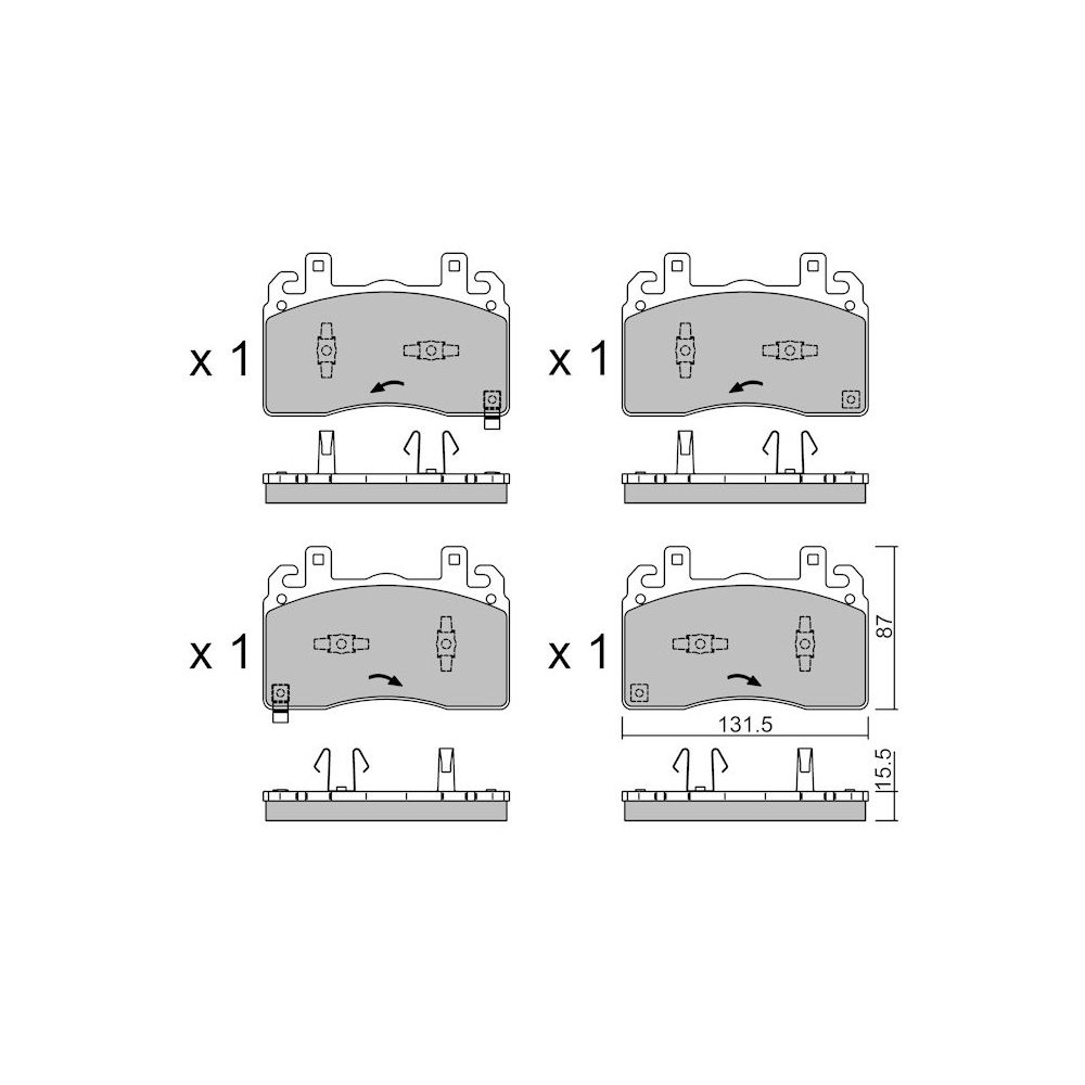 GT2i Club Front brake pads for ALFA ROMEO Tonale (965_) 2.0 268cv 2022-03-01- - GT-PC13770 - 3666618583112