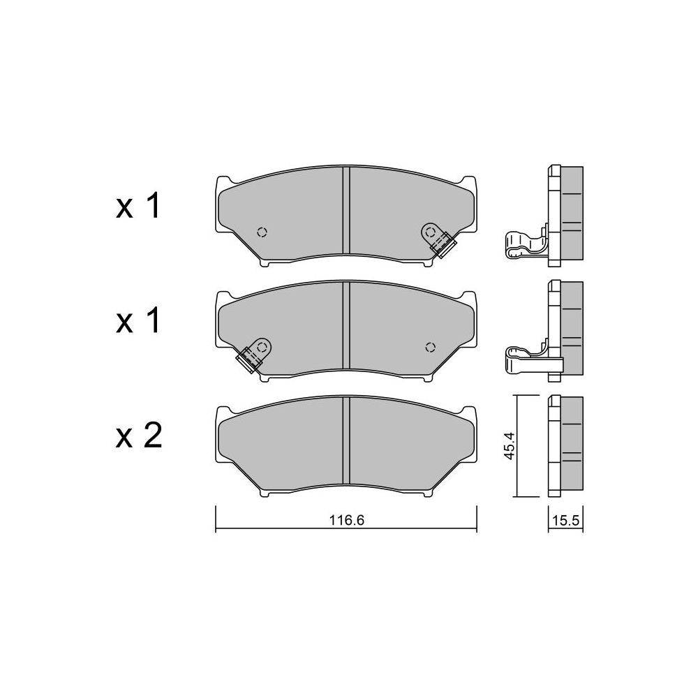 Plaquettes de frein GT2i Club Avant pour SUZUKI Vitara I Cabrio (ET, TA)/ Sidekick 35 TFSI 150cv 1988-07-01-2002-10-01 - GT-PC1380 - 3666618583129