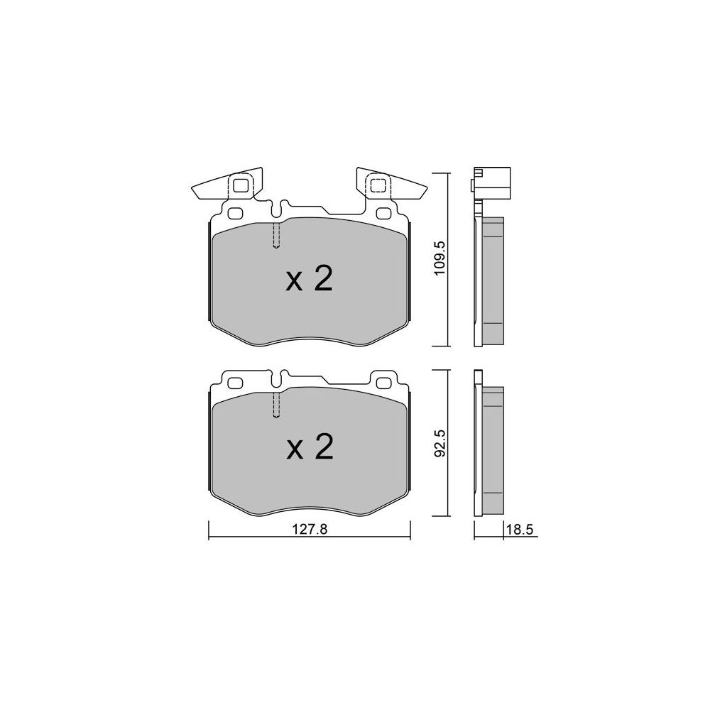 Pastiglie freno anteriori GT2i Club per MERCEDES BENZ GLC I (X253) 350 e 4-matic (253.954) 320cv 2015-06-01- - GT-PC13880 - 3666618583143