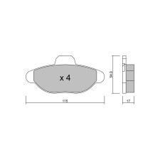 Pastiglie freno anteriori GT2i Club per FIAT Cinquecento (170_) 2.0 D3 150cv 1991-07-01-1999-07-01