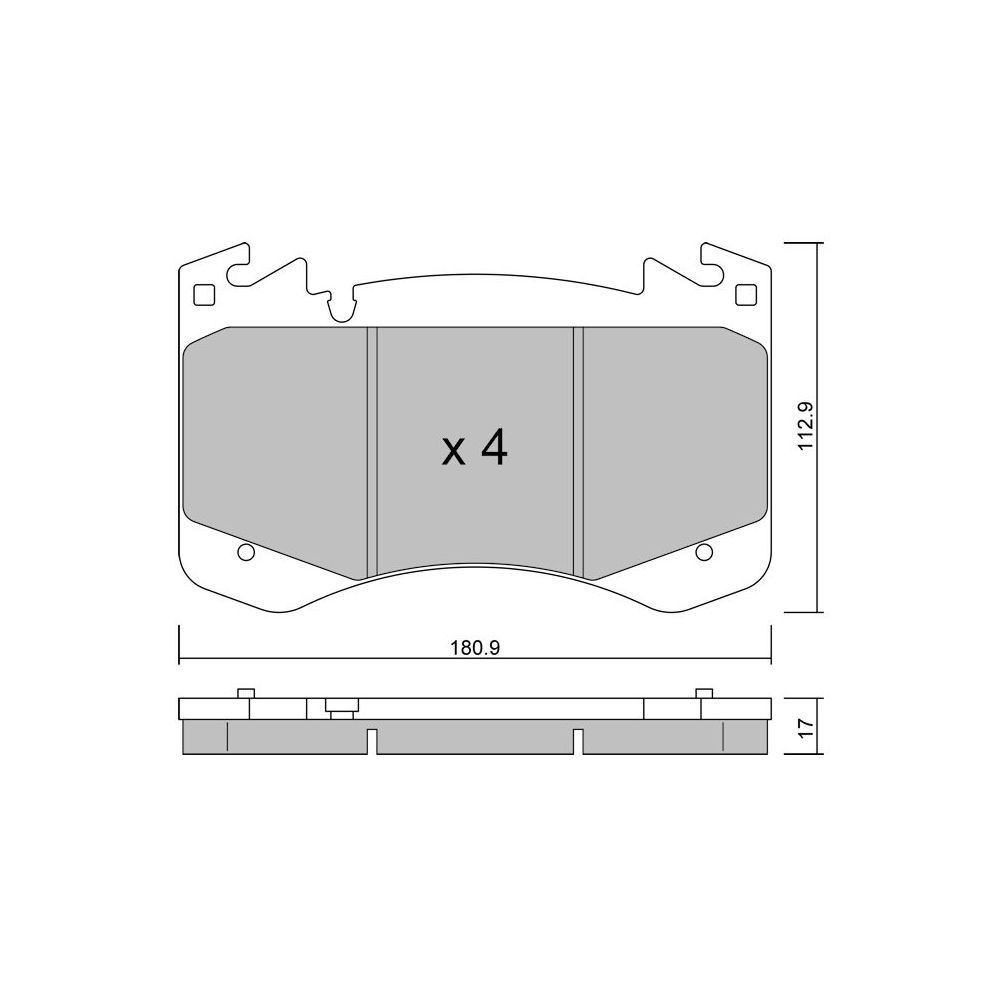 Plaquettes de frein GT2i Club Avant pour LAND ROVER Range Rover V (L460) P635 MHEV AWD 635cv 2021-10-01- - GT-PC13920 - 3666618583181