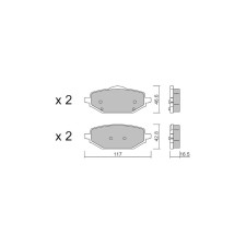 GT2i Club Rear brake pads for MG Marvel R EV 289cv 2021-02-01-