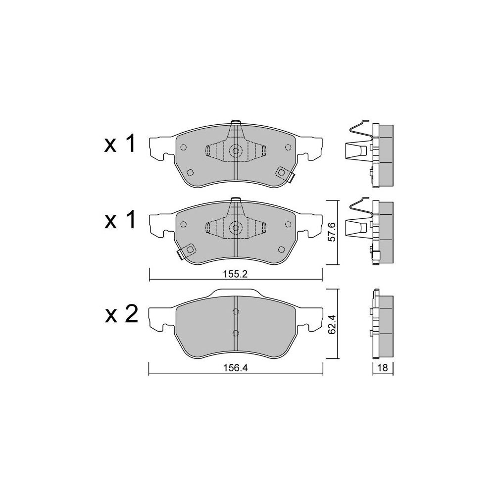 GT2i Club Front brake pads for MG MG ZS II Close Off-Road EV 177cv 2017-10-01- - GT-PC14080 - 3666618583266