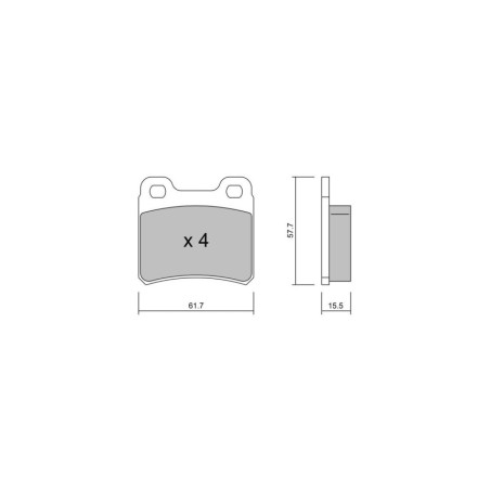 Plaquettes de frein GT2i Club Arrière pour OPEL Kadett E 2.0i, 2.0i 16V Gsi 1984-91 - Etriers de frein Ate 