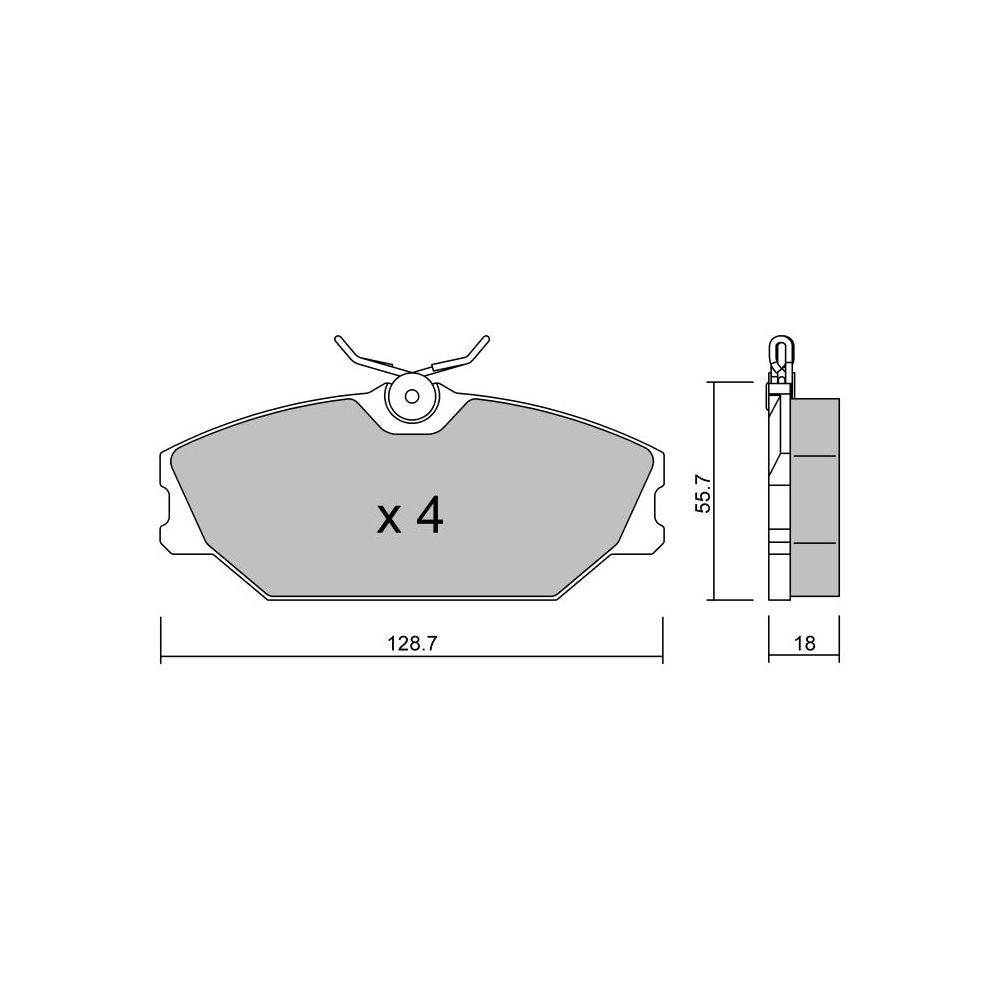 GT2i Club Front brake pads for RENAULT Clio II 2.0i 16V RS 1998-05 - Brake calipers Girling - GT-PC1442 - 3661768552612