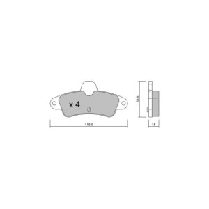 Pastiglie freno posteriori GT2i Club per FORD Mondeo I (GBP) 2.5 ST 200 206cv 1993-02-01-1996-08-01