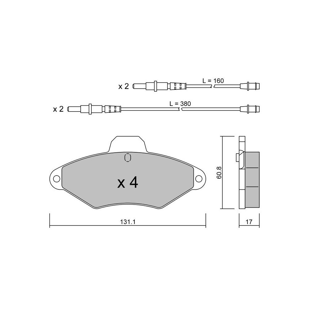 Pastiglie freno anteriori GT2i Club per CITROEN Xantia (X1_, X2_) 2.0 i 16V 153cv 1993-03-01-2003-04-01 - GT-PC1460 - 3666618583310