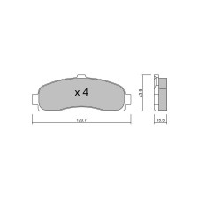 Pastiglie freno anteriori GT2i Club per NISSAN Micra II (K11)/ March/ Verita 1.6 i 16V 96cv 1992-01-01-2003-02-01