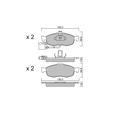 Plaquettes de frein GT2i Club Avant pour FORD Cougar (EC_) 2.2 Turbo Essex Limited S4 214cv 1998-08-01-2001-12-01