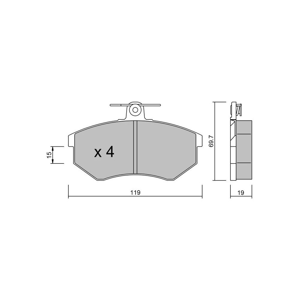 Bremsbeläge GT2i Club Avant für AUDI 80 V (8C2, B4) 2.0 20 V 161cv 1991-09-01-1994-12-01 - GT-PC1510 - 3666618583365