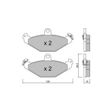 GT2i Club Rear brake pads for RENAULT Safrane I (B54_) 1.8 GT3 275cv 1992-04-01-1996-10-01
