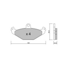 GT2i Club Rear brake pads for LOTUS Elise 1.8i 16V 1995-21 - Brake calipers Brembo
