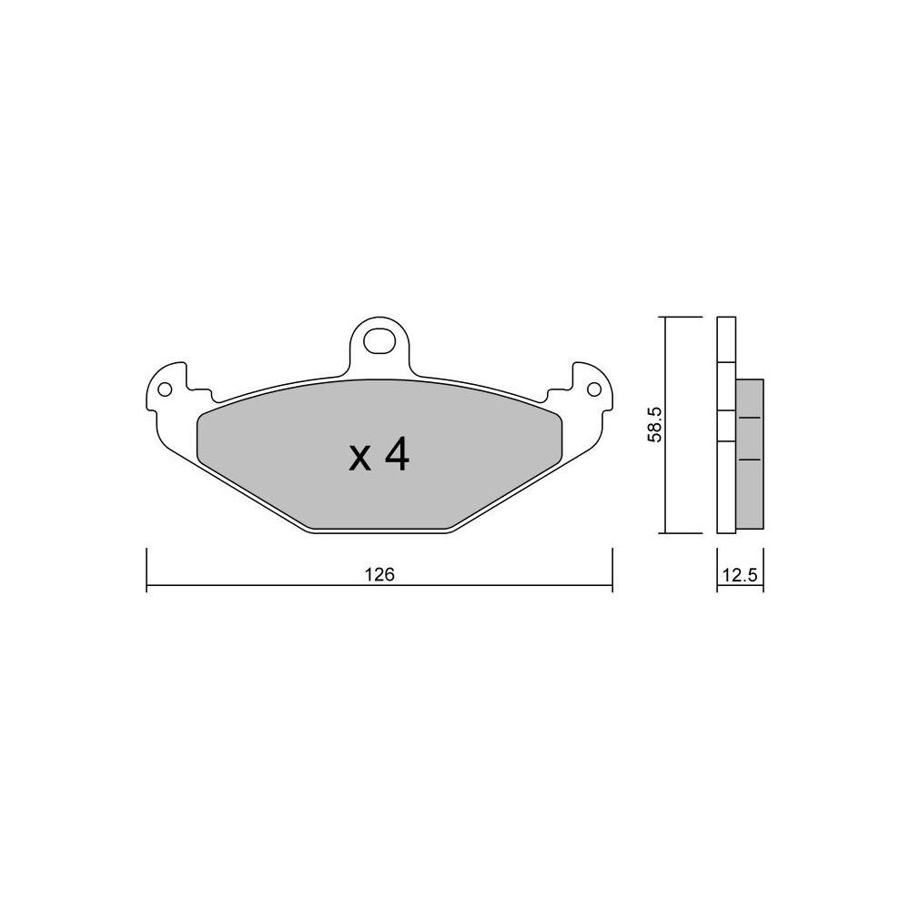 Plaquettes de frein GT2i Club Arrière pour LOTUS Elise 1.8i 16V 1995-21 - Etriers de frein Brembo - GT-PC1681 - 3661768238196