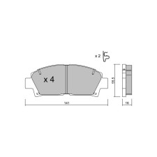 Plaquettes de frein GT2i Club Avant pour TOYOTA Carina III E (_T19_) 2.0 GTi 16V (ST191_) 176cv 1992-04-01-1998-12-01