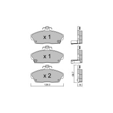 Plaquettes de frein GT2i Club Avant pour LOTUS Elise 1.8i 16V 1995-21 - Etriers de frein Girling
