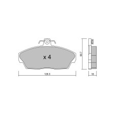 Pastiglie freno anteriori GT2i Club per LAND ROVER Freelander I (L314) 1.6 VTi 161cv 1998-02-01-2006-10-01