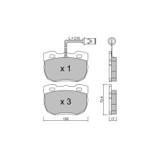 Plaquettes de frein GT2i Club Avant pour LAND ROVER Range Rover I 4.3 Vogue LSE 4x4 203cv 1969-10-01-1996-04-01
