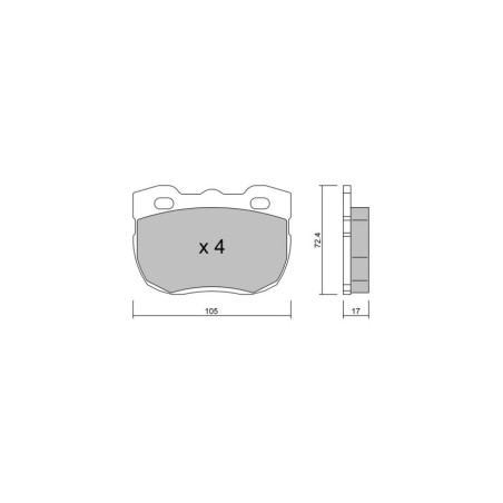 Pastiglie freno anteriori GT2i Club per LAND ROVER Defender I Cabrio (L316) 4.0 V8 4x4 185cv 1990-08-01-2016-02-01