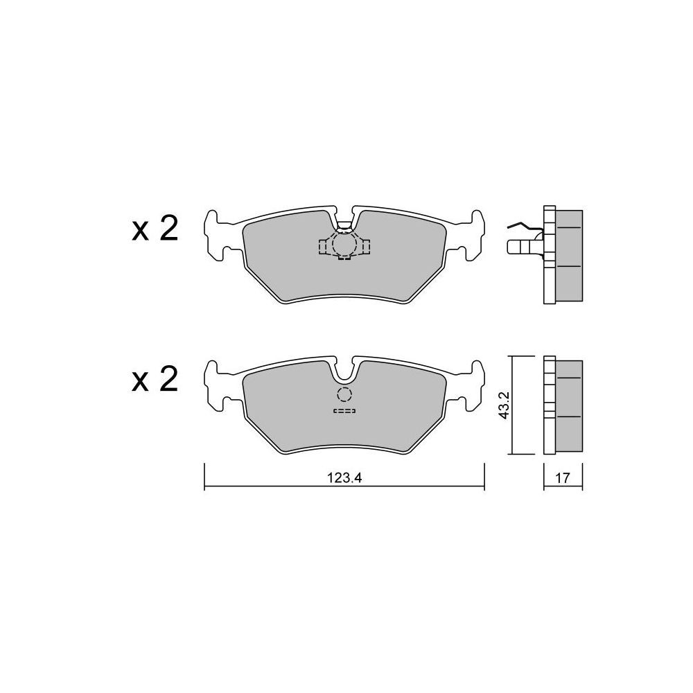 Plaquettes de frein GT2i Club Arrière pour JAGUAR XJ II (XJ40, XJ81) 4.0 364cv 1986-10-01-1994-11-01 - GT-PC1820 - 3666618583617