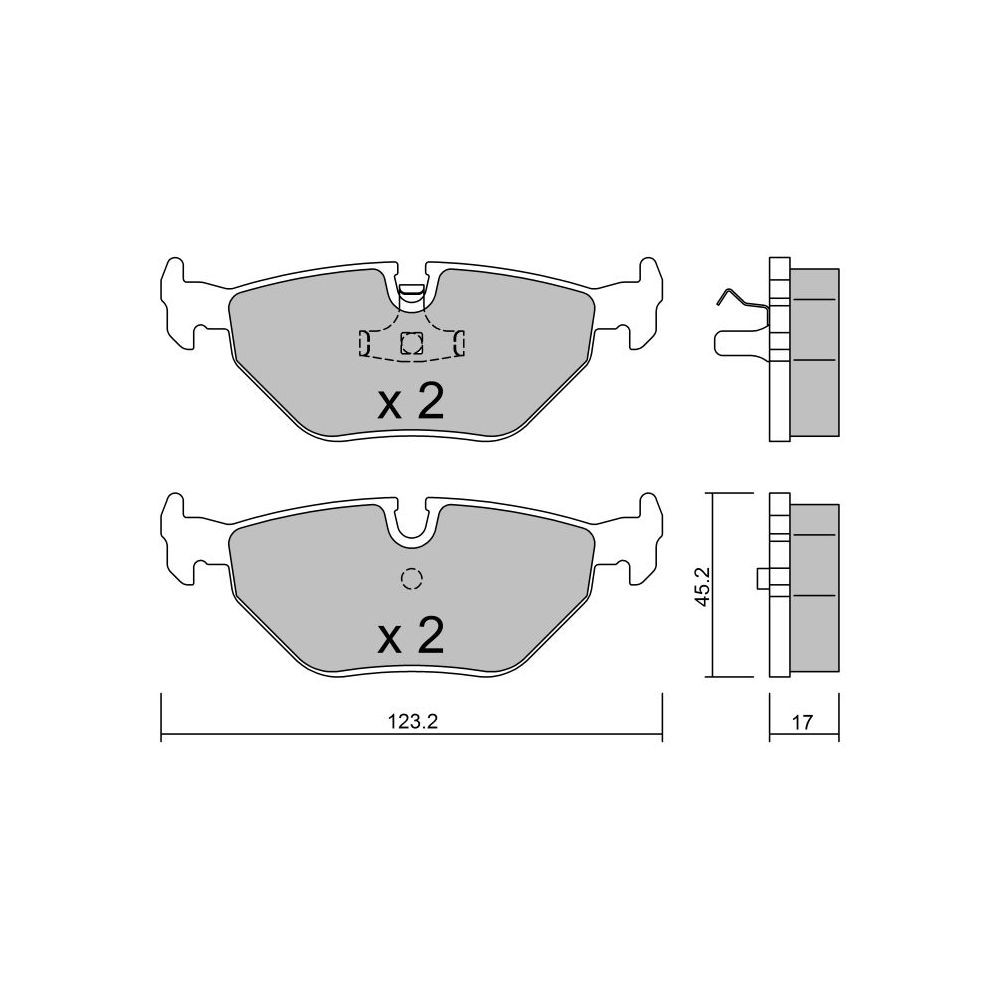 GT2i Club Rear brake pads for BMW 3 III Cabrio (E36) 3.0 i 232cv 1993-03-01-1999-11-01 - GT-PC1850 - 3666618583631