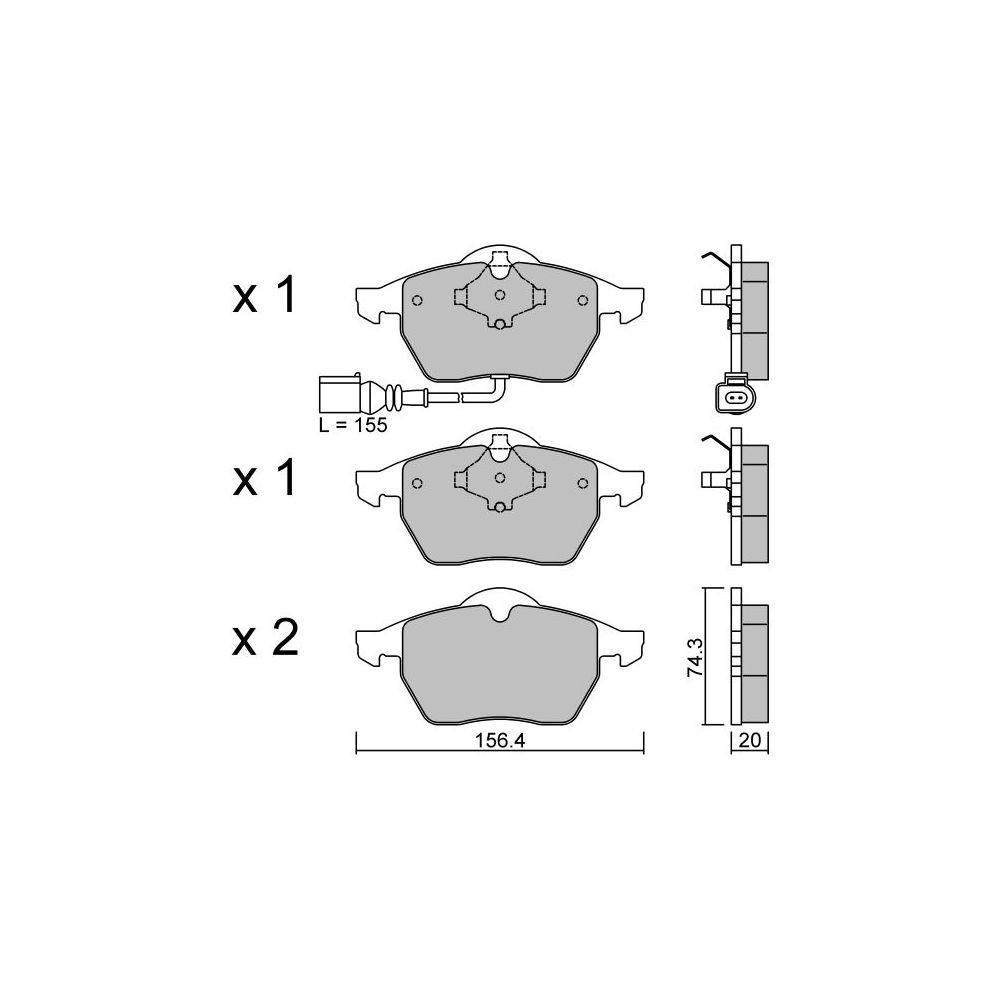 Plaquettes de frein GT2i Club Avant pour VOLKSWAGEN Golf IV 1.8i 20V Turbo, 1.9 TDi 150hp, 2.8i V6 97-03 - Etriers de frein Ate - GT-PC1884 - 3661768552636