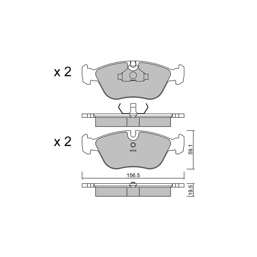 Plaquettes de frein GT2i Club Avant pour VOLVO 850 SW (855) 2.3 AWD 266cv 1992-08-01-1997-10-01 - GT-PC1890 - 3666618583686