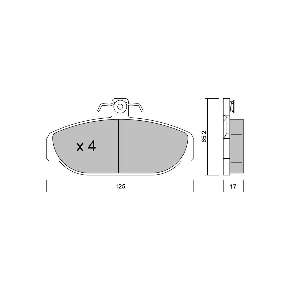 GT2i Club Front brake pads for VOLVO 940 I Kombi (945) 2.9 204cv 1990-01-01-1995-07-01 - GT-PC1900 - 3666618583693