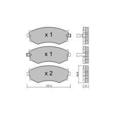 Plaquettes de frein GT2i Club Avant pour NISSAN 240 SX 2.4 157cv 1988-09-01-2001-02-01