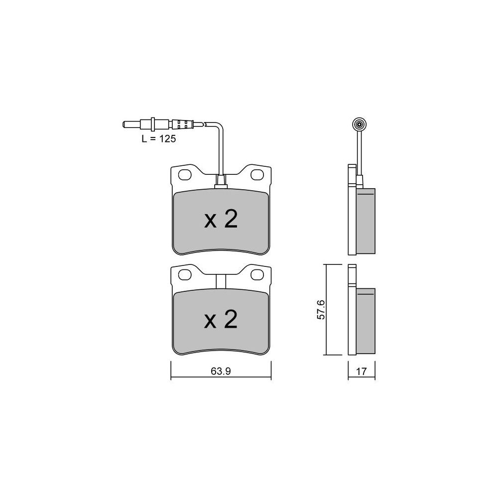 Bremsbeläge GT2i Club Hinten für PEUGEOT 605 (6B) 3.0 SV 24 200cv 1988-01-01-1999-09-01 - GT-PC1990 - 3666618583754