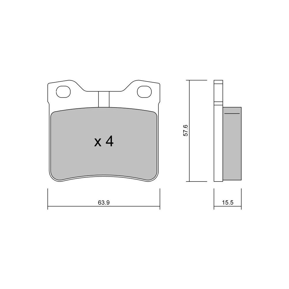 GT2i Club Rear brake pads for PEUGEOT 607 (9D, 9U) 3.0 V6 24V 211cv 2000-02-01-2011-07-01 - GT-PC1991 - 3666618583761