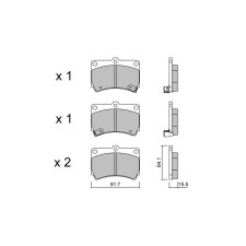 Plaquettes de frein GT2i Club Avant pour MAZDA Demio (DW) 1.8 16V GT 128cv 1996-01-01-2003-07-01