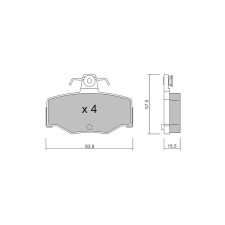 GT2i Club Rear brake pads for NISSAN Primera Traveller (WP11) 2.3 T-5 AWD 240cv 1996-06-01-2002-01-01