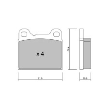 Plaquettes de frein GT2i Club Arrière pour VOLVO 760 Kombi (704, 765) 2.3 AWD 266cv 1982-01-01-1992-07-01