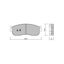 Plaquettes de frein GT2i Club Avant pour SUBARU Justy I (KAD) 1.3 60cv 1984-11-01-1996-04-01