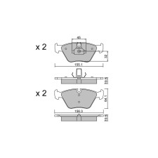 Pastiglie freno anteriori GT2i Club per BMW 3 IV (E46) M3 343cv 1997-12-01-2005-05-01