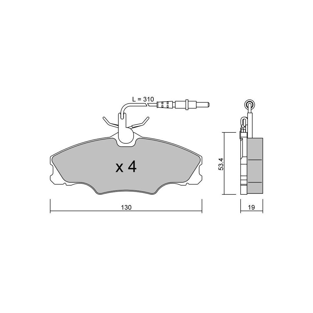 GT2i Club Front brake pads for PEUGEOT 406 Break (8E/F) 2.0 16V 136cv 1996-10-01-2004-10-01 - GT-PC2220 - 3666618583945