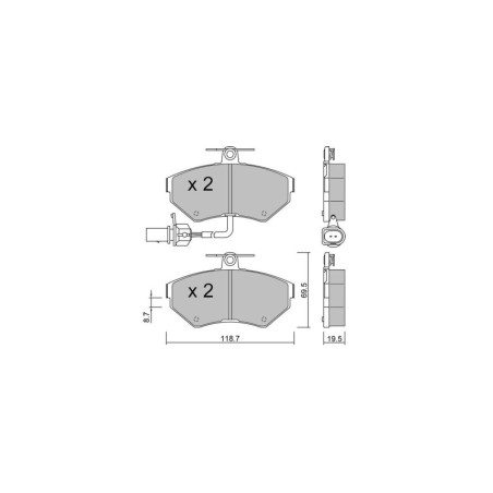 Bremsbeläge GT2i Club Avant für AUDI A4 I Avant (8D5, B5) 2.0 131cv 1994-11-01-2003-05-01