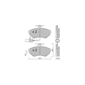 Bremsbeläge GT2i Club Avant für AUDI A4 I Avant (8D5, B5) 2.0 131cv 1994-11-01-2003-05-01