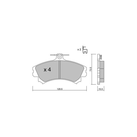 Plaquettes de frein GT2i Club Avant pour VOLVO S40 I (644) 2.0 141cv 1995-07-01-2004-12-01