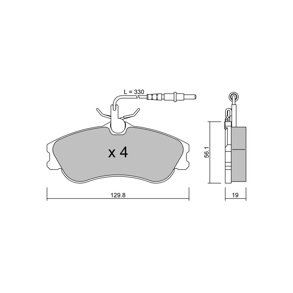 Plaquettes de frein GT2i Club Avant pour PEUGEOT 306 1.8i 16V, 2.0 HDi, 2.0i 16V 132 hp 1997-02 - Etriers de frein Girling - GT-PC2260 - 3661768552667