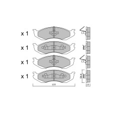 Bremsbeläge GT2i Club Avant für JEEP Wrangler II (TJ) 2.4i 16V, 2.5i , 4.0i 1996-06 - Bremssättel KH