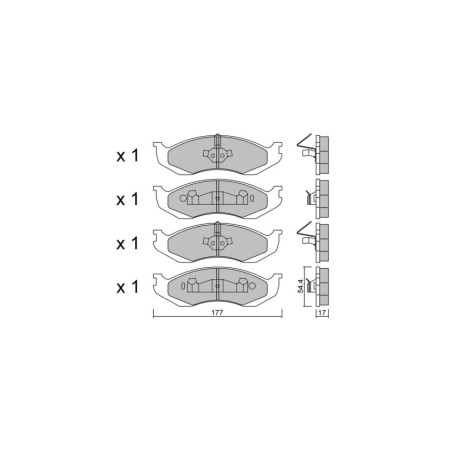 Pastiglie freno anteriori GT2i Club per JEEP Wrangler II (TJ) 2.4i 16V, 2.5i , 4.0i 1996-06 - Pinze freno KH