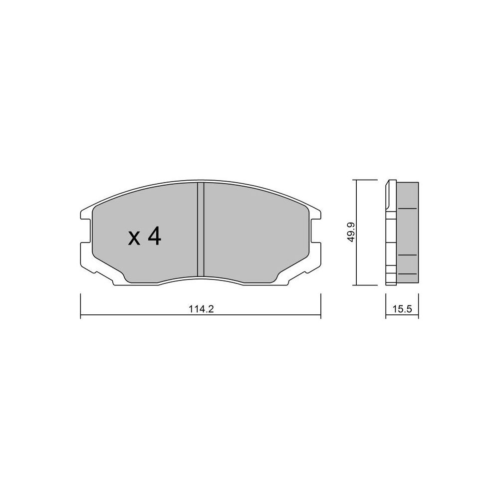 Pastiglie freno anteriori GT2i Club per MITSUBISHI Mirage IV Hatchback (CJ_A, CL_A) 1.8 147cv 1991-10-01-1999-08-01 - GT-PC2300 - 3666618584058