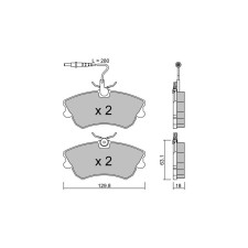 GT2i Club Front brake pads for RENAULT Espace III (JE0_) 3.0 (JE0D) 168cv 1996-11-01-2002-10-01