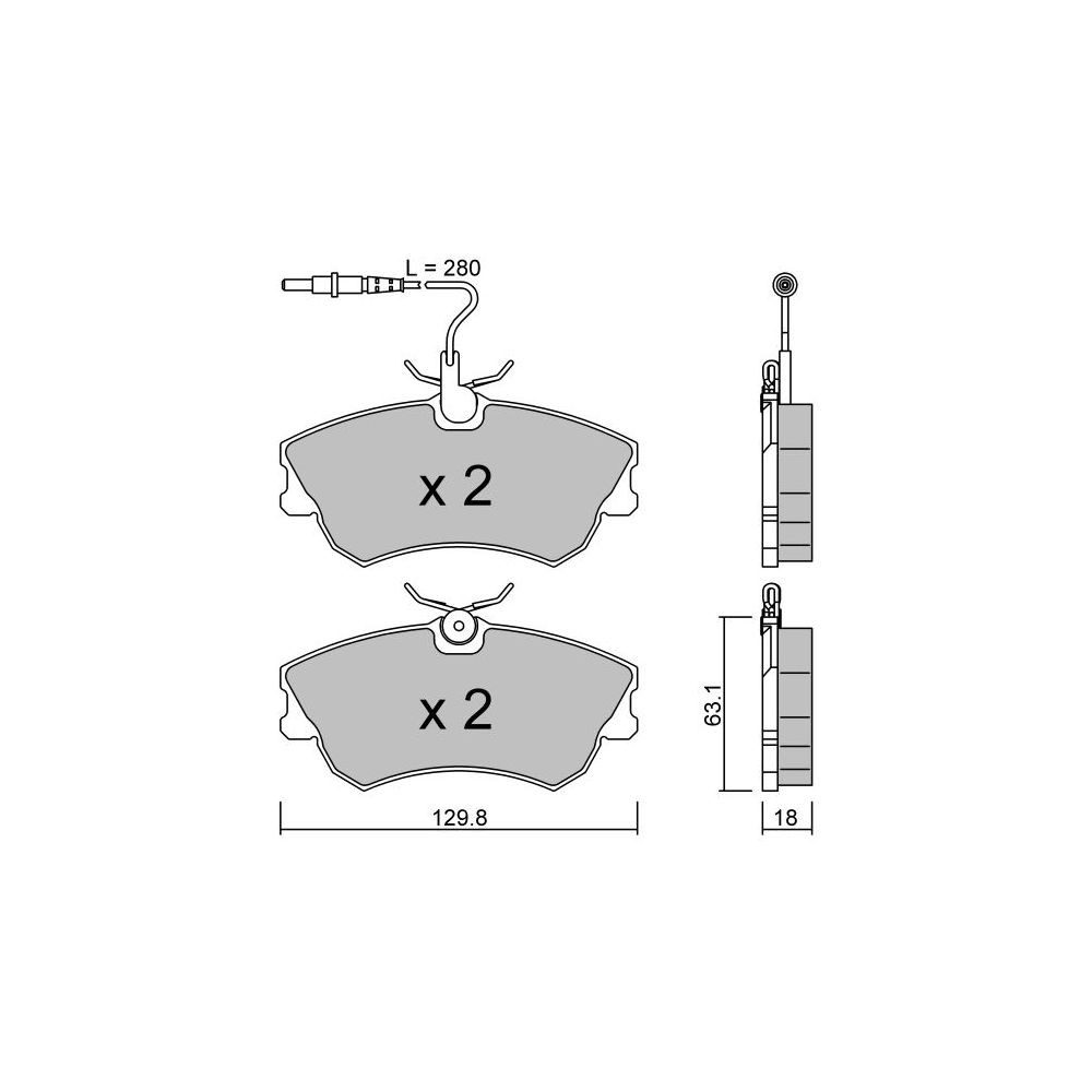 GT2i Club Front brake pads for RENAULT Espace III (JE0_) 3.0 (JE0D) 168cv 1996-11-01-2002-10-01 - GT-PC2310 - 3666618584072
