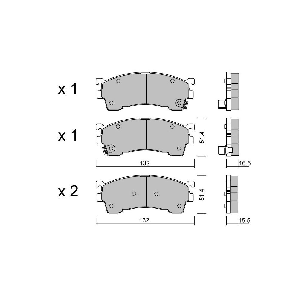 Pastiglie freno anteriori GT2i Club per MAZDA 626 V (GF) 2.0 136cv 1997-05-01-2002-10-01 - GT-PC2321 - 3666618584096