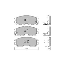 Pastiglie freno anteriori GT2i Club per MITSUBISHI Expo I SW 2.5 V6 24V 281cv 1991-10-01-1999-08-01