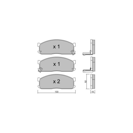 Plaquettes de frein GT2i Club Avant pour KIA Bongo MPV / Space wagon 1.6 i 16V 4x4 111cv 2003-10-01-